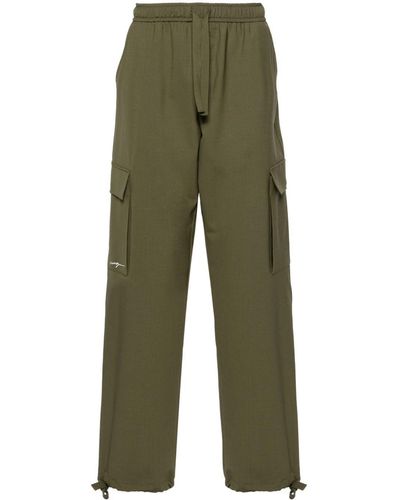 MSGM Pantalones tipo cargo rectos - Verde