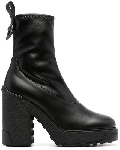 Moncler Splora Leather Ankle Boots - Black