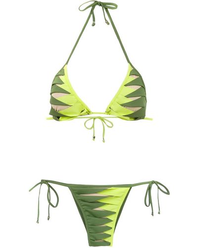 Amir Slama Printed Bikini - Green
