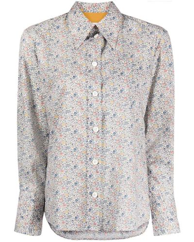 Paul Smith Liberty Floral-print Cotton Shirt - Grey