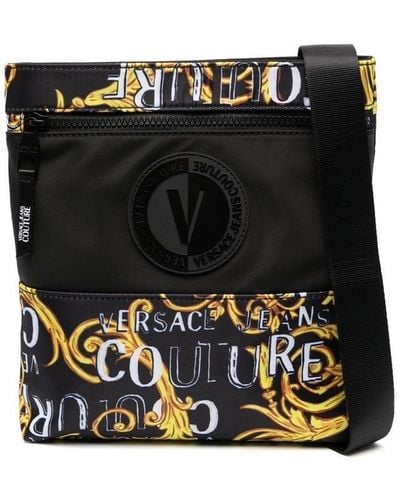 Versace Jeans Couture Baroque Pattern-print Shoulder Bag - Black