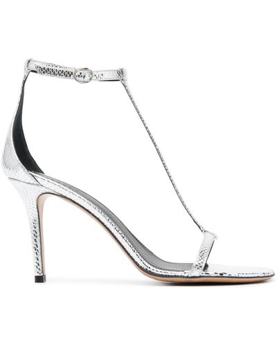 Isabel Marant Eonie 85mm Leather Sandals - White