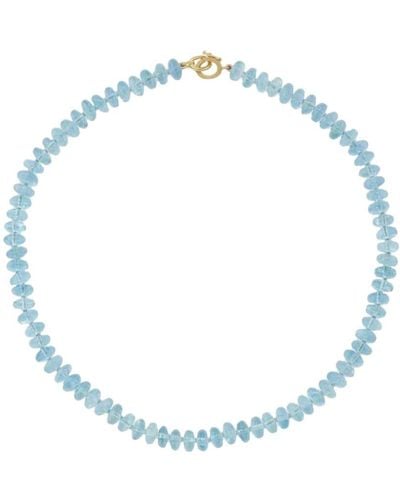 Irene Neuwirth 18kt Yellow Gold Beaded Candy Aquamarine Necklace - Blue