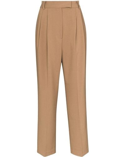 Frankie Shop Bea Pleated Trousers - Brown
