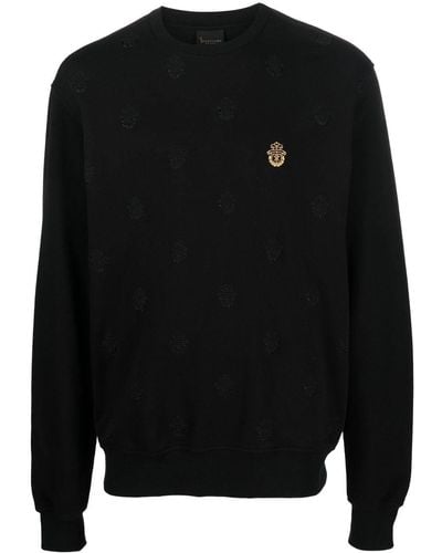 Billionaire Embroidered-logo Sweatshirt - Black