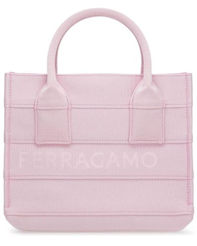 Ferragamo Kleine Handtasche mit Signatur - Pink