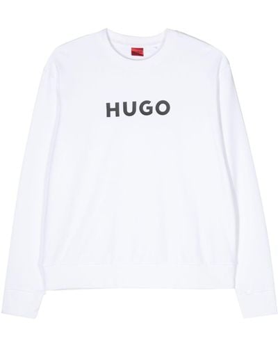 HUGO Katoenen Sweater - Wit