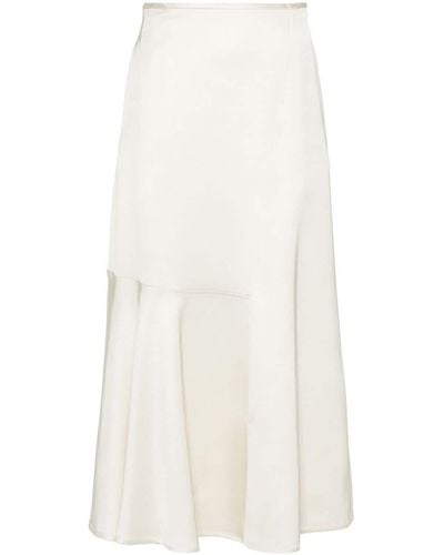 Jil Sander High-waisted Panelled Midi Skirt - White