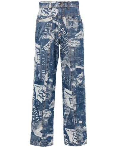 Versace Jeans Couture Magazine Straight Jeans - Blue