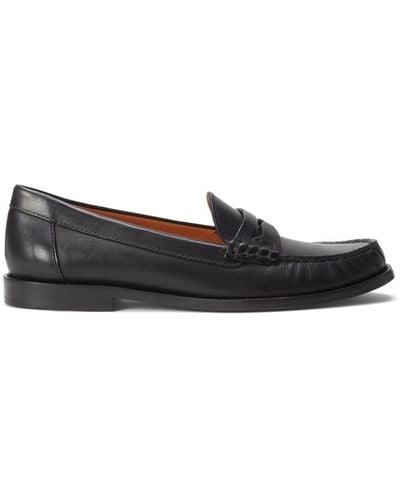 Polo Ralph Lauren Penny-slot Leather Loafers - Black