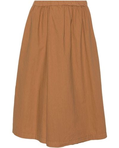 Aspesi Wide-leg Cotton Bermuda Shorts - Brown
