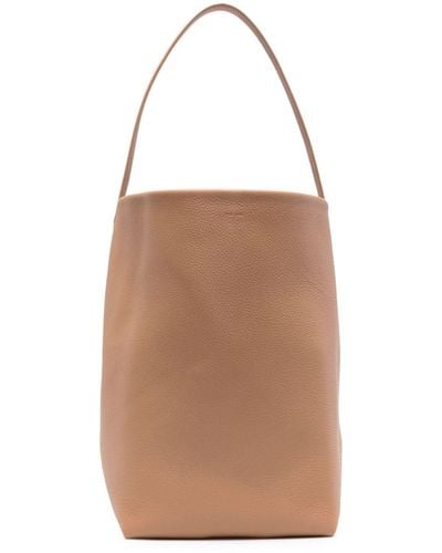 The Row Brown N/s Park Leather Tote Bag
