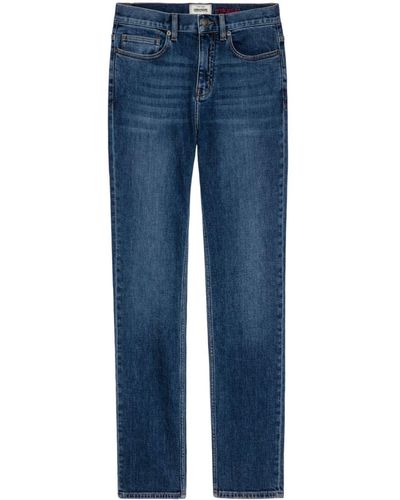 Zadig & Voltaire Halbhohe Slim-Fit-Jeans - Blau