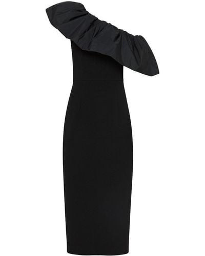 Rebecca Vallance After Hours One-shoulder Midi Dress - Black