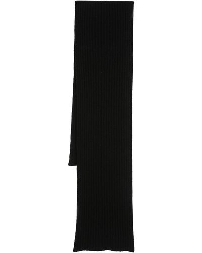Rick Owens Long Ribbed-knit Scarf - Black