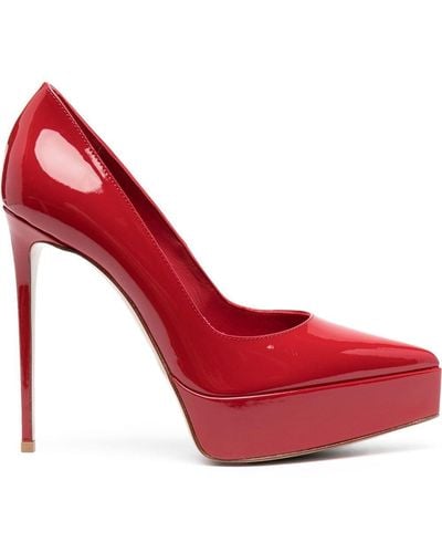 Le Silla Uma 125mm Patent-leather Court Shoes - Red