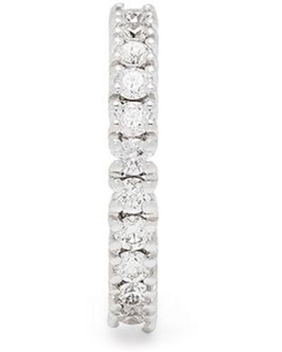 Delfina Delettrez 18kt White Gold Diamond 1987 Tennis Stud Earring - Metallic