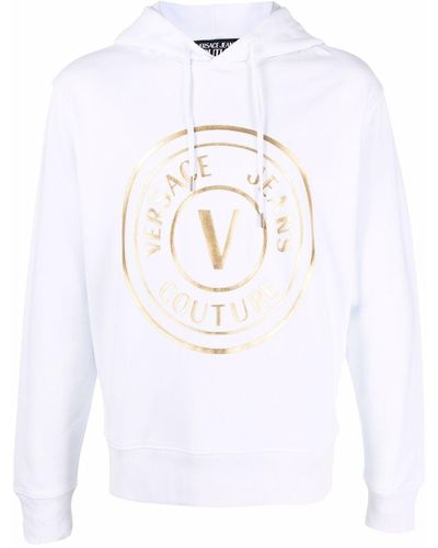 Versace Hoodie mit Logo - Weiß