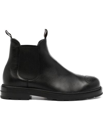 Bally Perforated Leather Chelsea Boots - Black