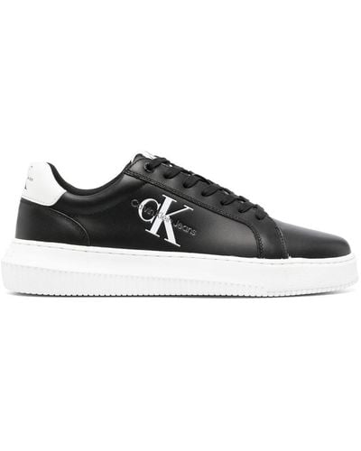 Calvin Klein Logo-print Low-top Sneakers - Black