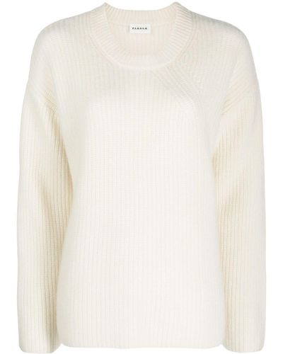 P.A.R.O.S.H. Ribbed-knit Cashmere Sweater - White
