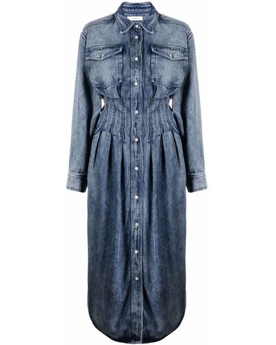 Isabel Marant Robe-chemise Tomie en jean - Bleu