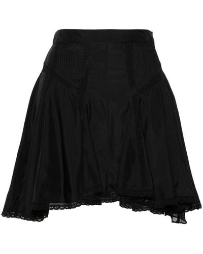 Isabel Marant Minifalda Zia con detalle de encaje - Negro