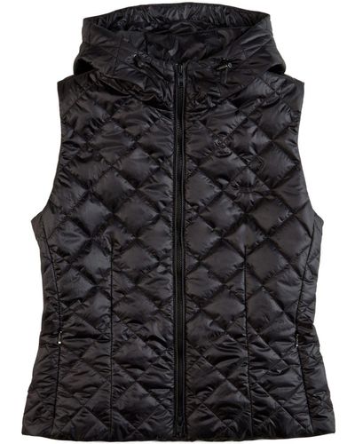 Fay Diamond-quilted Hooded Gilet - Black