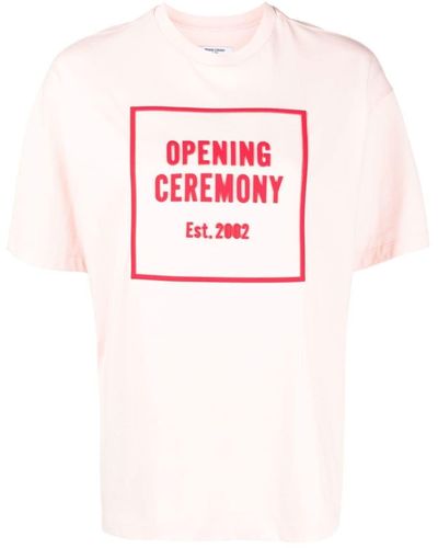 Opening Ceremony Camiseta con logo estampado - Rosa