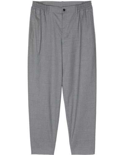 Comme des Garçons Tapered Wool Trousers - Grey