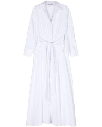 MEHTAP ELAIDI Linen-cotton Shirtdress - White