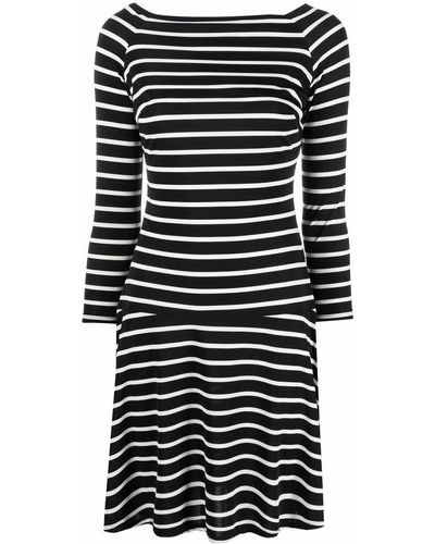 Lauren by Ralph Lauren Stripe-print Mini Dress - Black