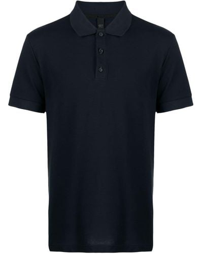 Alpha Tauri Logo-patch Cotton Polo Shirt - Blue