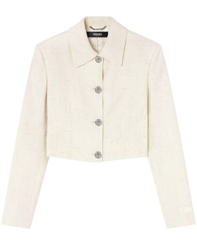 Versace メドゥーサ クロップド ジャケット - ホワイト