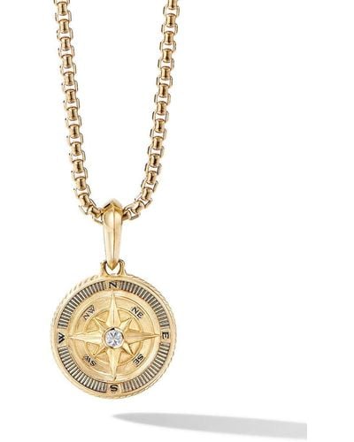 David Yurman 18kt Yellow Gold Maritime Compass Diamond Amulet - Metallic