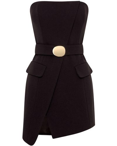 Nicholas Schulterfreies Remi Blazer-Minikleid - Schwarz