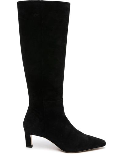 SCAROSSO Kira 50mm Suede Boots - Black
