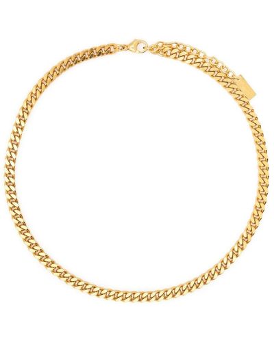 Saint Laurent Curb-chain Short Necklace - Metallic