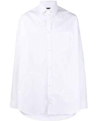 Balenciaga Chemise Cocoon à coupe longue - Blanc