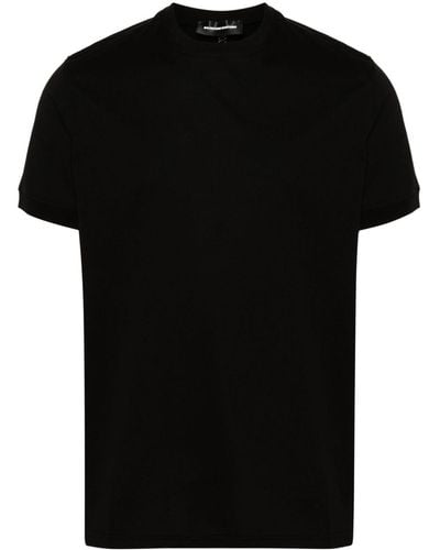 Salvatore Santoro Logo-embroidered Cotton T-shirt - Black