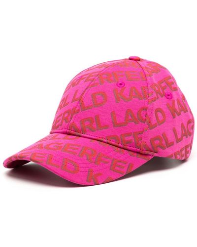 Karl Lagerfeld Baseballkappe mit Logo-Print - Pink