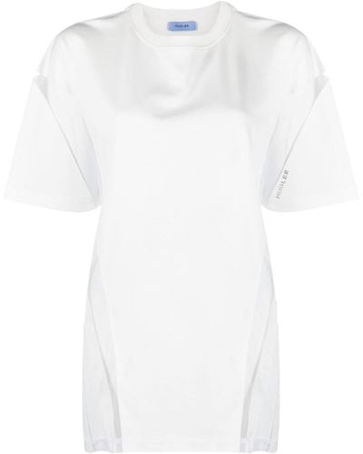 Mugler Illusion Paneled Cotton T-shirt - White