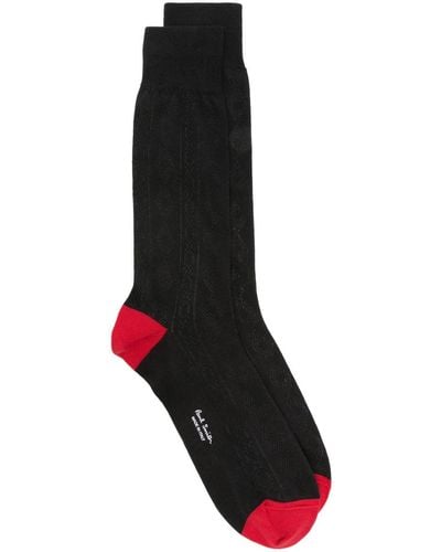Paul Smith Pointelle-knit Ankle Socks - Black