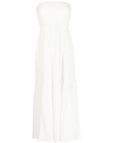 Veronica Beard Mckinney Strapless Maxi Dress - White