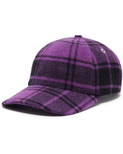 Ami Paris Plaid-pattern Baseball Cap - Purple