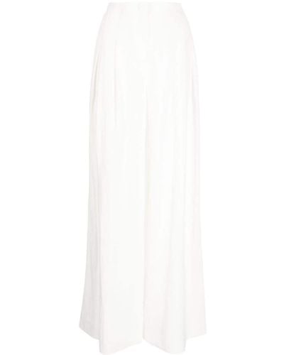 Twp High-waisted Palazzo Trousers - White