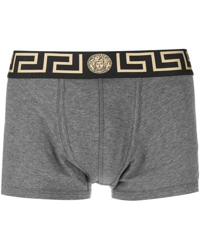 Versace Shorts mit Logo-Bund - Grau