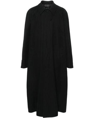 Balenciaga Manteau droit à simple boutonnage - Noir
