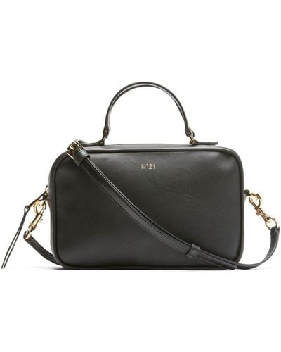 N°21 Borsa tote Bauletto mini in pelle - Nero