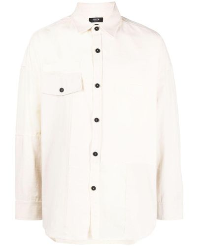 FIVE CM Plain Buttoned Cotton Shirt - Natural